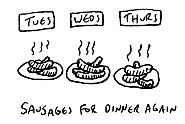 Sausages for Dinner Again thumbnail